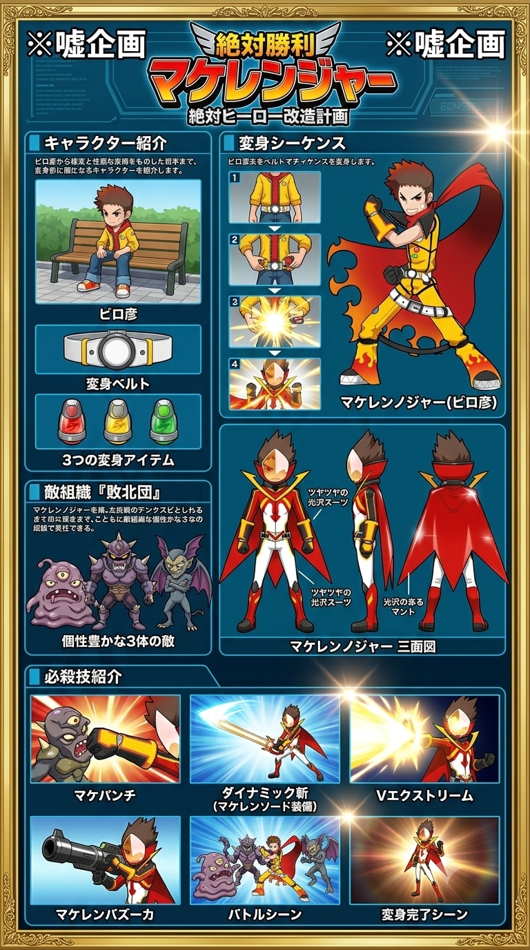一文字ピロ彦　絶対ヒーロー改造計画