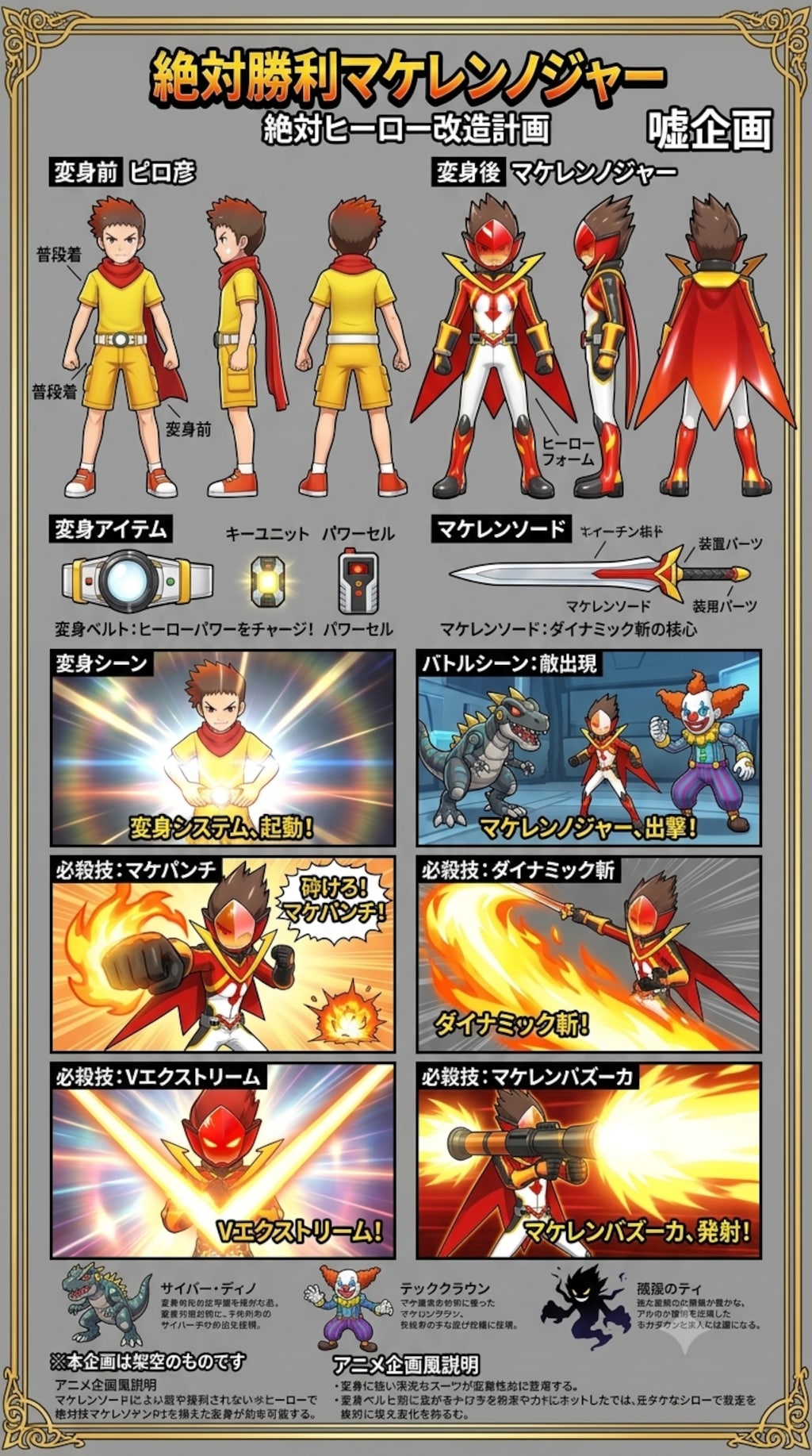一文字ピロ彦　絶対ヒーロー改造計画