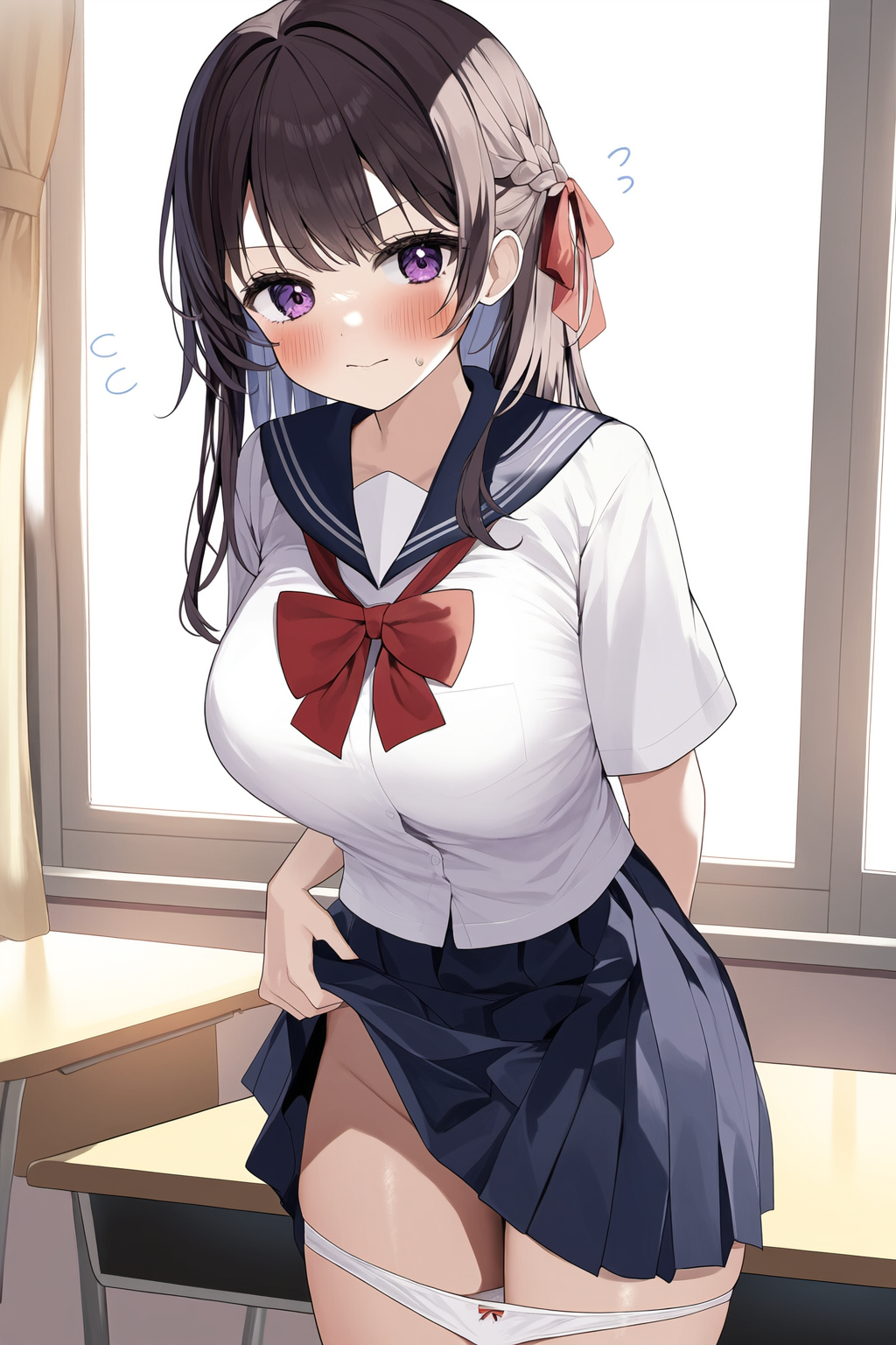 これ以上はめくれないわよ！これぐらいでいいでしょ！