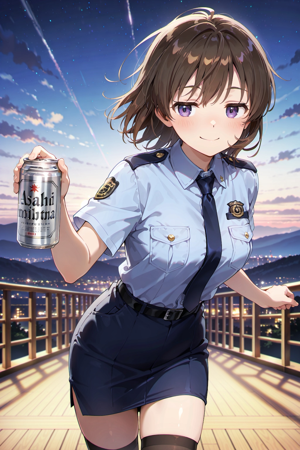 ジト目婦警さんとビール ～乾さつきのドライな日常～ Z520