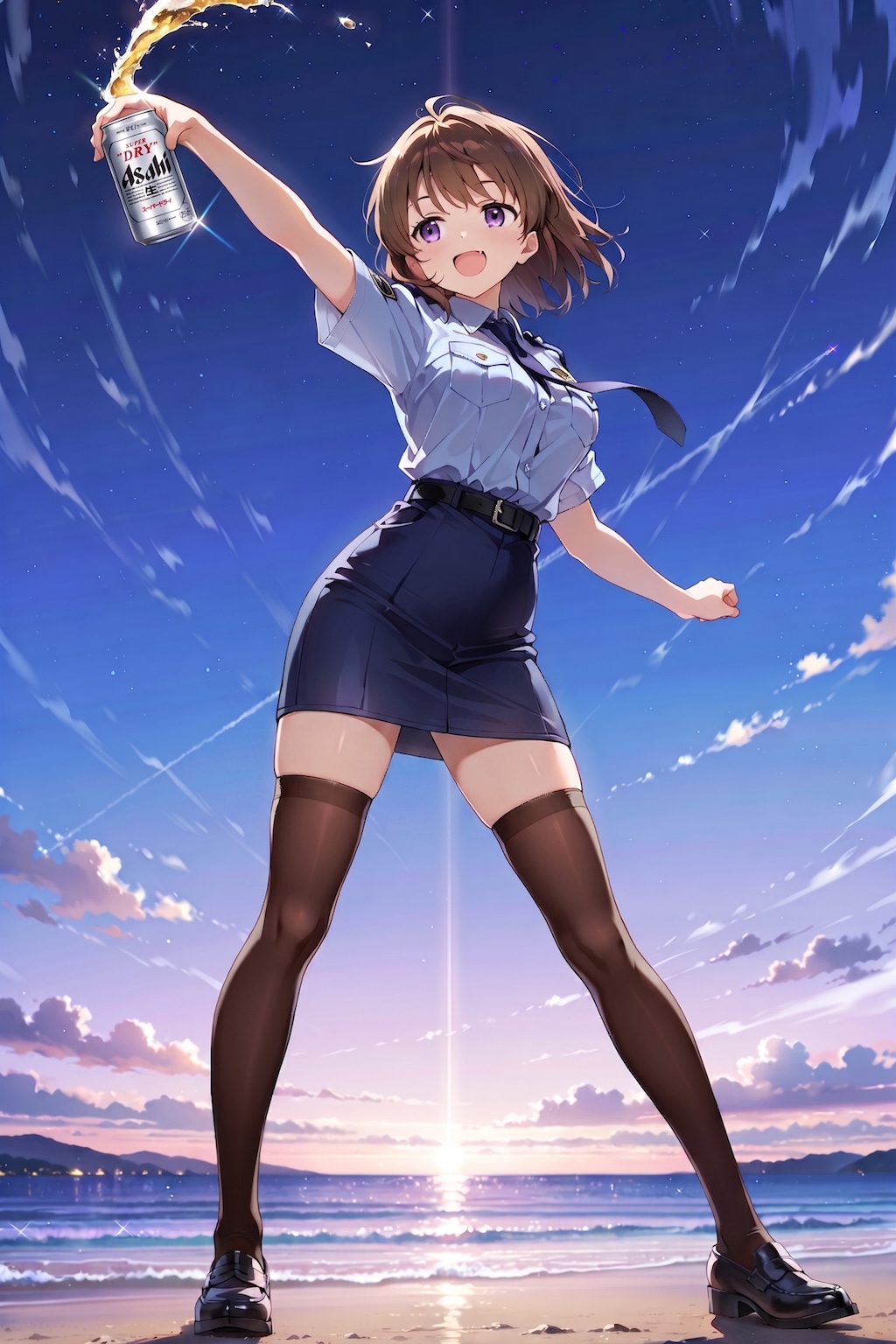 ジト目婦警さんとビール ～乾さつきのドライな日常～ Z520
