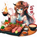 肉の日★みんなでお肉食べよう★(11枚)レトロモダン街シリーズ110 7枚目