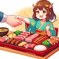 肉の日★みんなでお肉食べよう★(11枚)レトロモダン街シリーズ110 11枚目