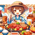 肉の日★みんなでお肉食べよう★(11枚)レトロモダン街シリーズ110 6枚目