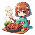 肉の日★みんなでお肉食べよう★(11枚)レトロモダン街シリーズ110 10枚目