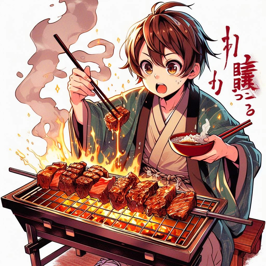 肉の日★みんなでお肉食べよう★(11枚)レトロモダン街シリーズ110