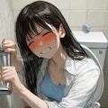 手すりを握って、持てる全ての力でふんばる女の子4 3枚目