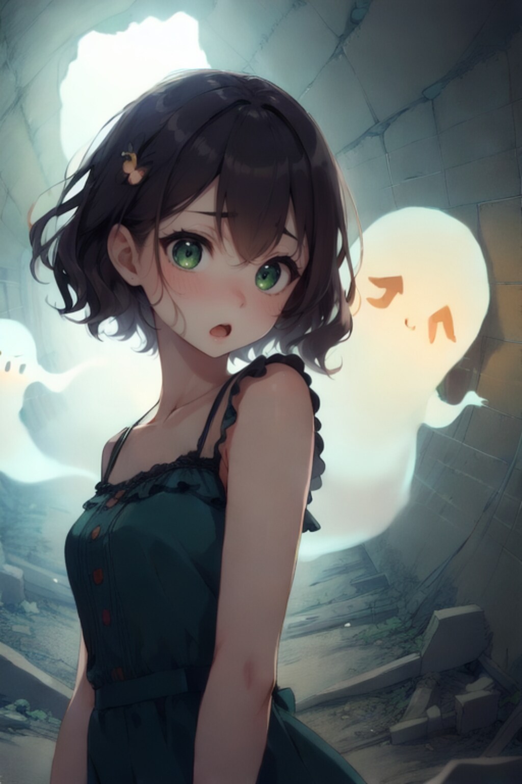 絶対なんかいるって、帰ろうよ～！