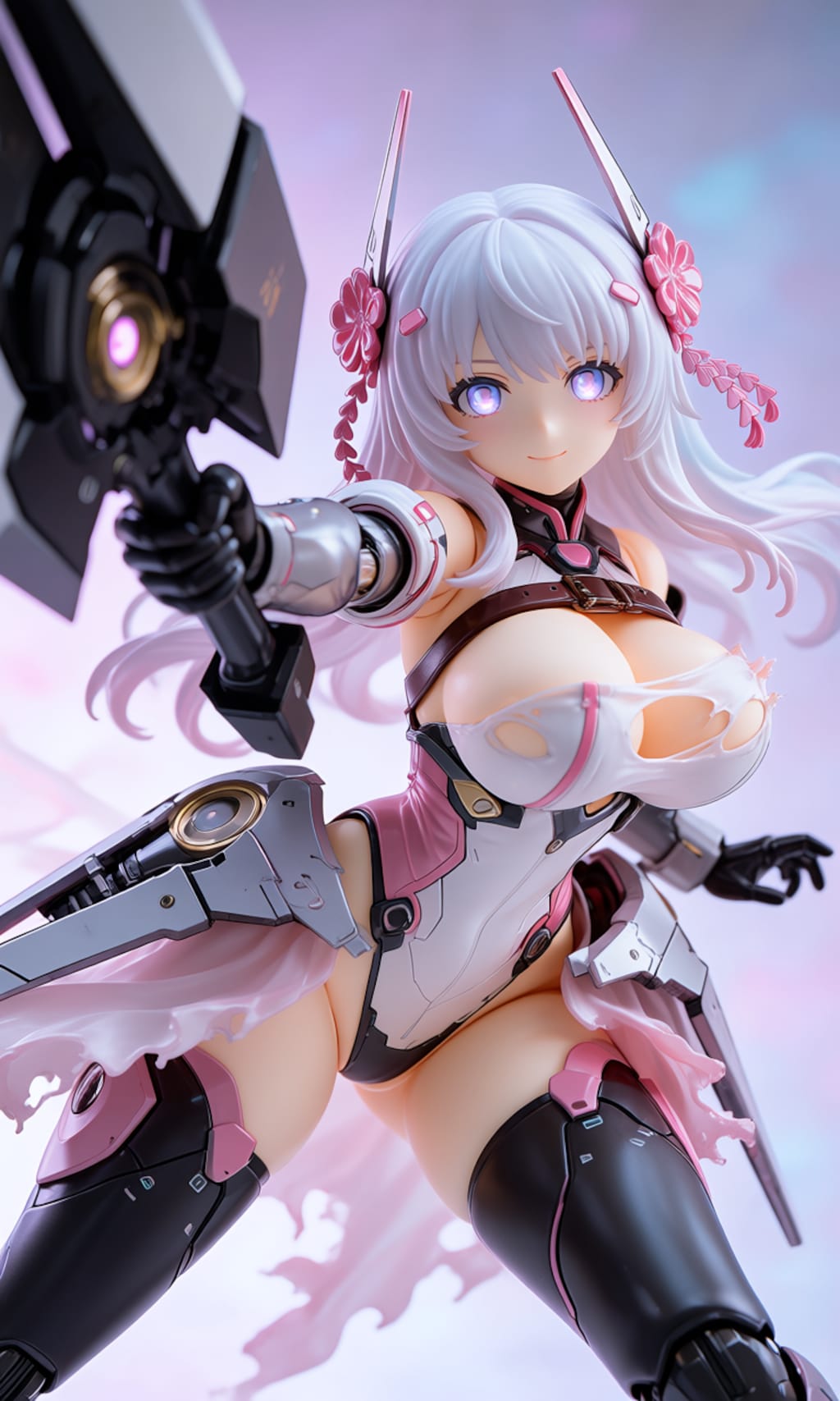異世界制服少女達　メカ娘　姫巫女　アクリルドールフィギュア
