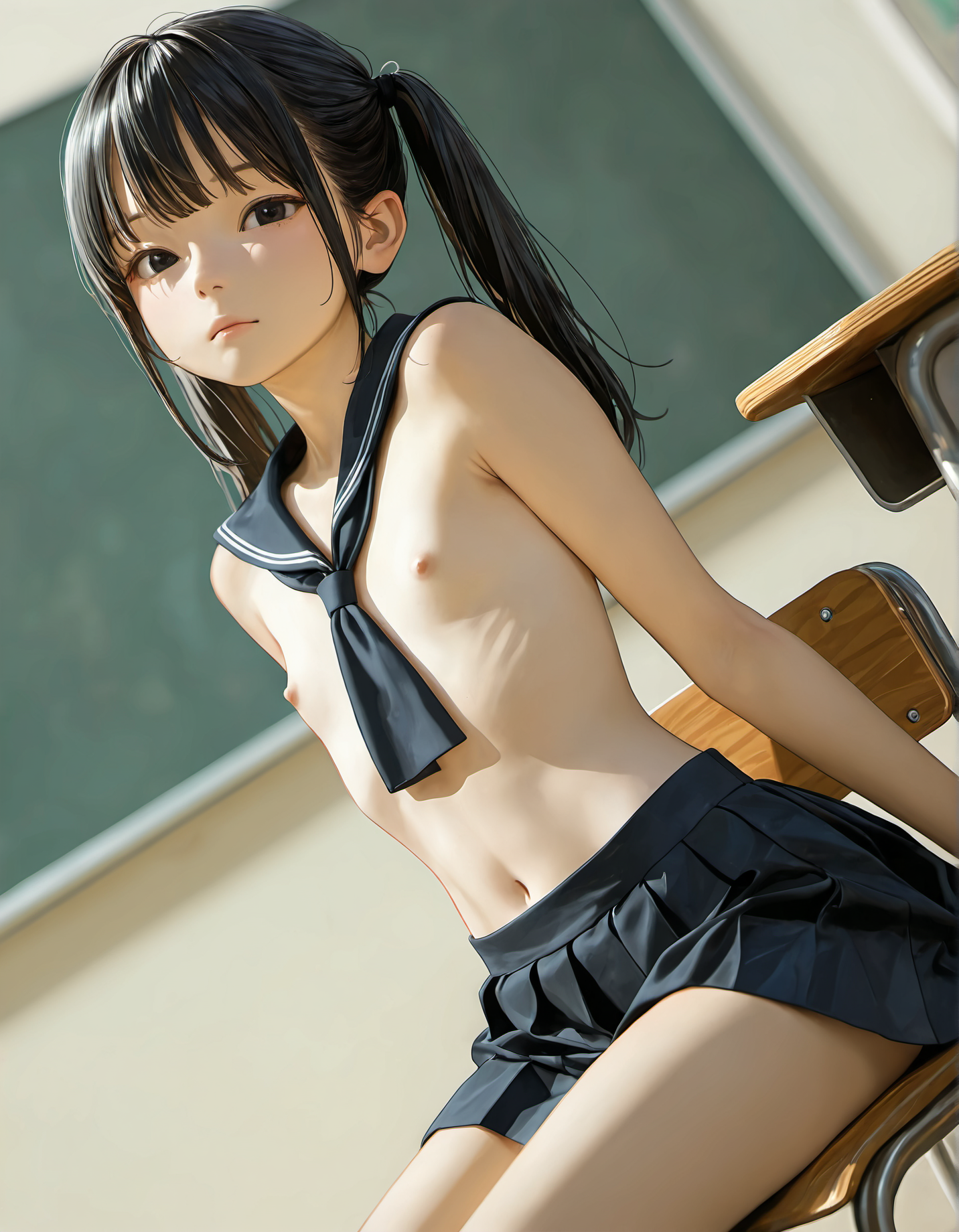美術の授業でデッサンモデルになった