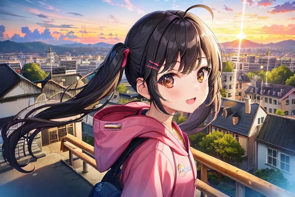 町と少女