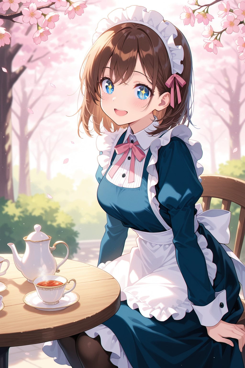 春と桜とマシロちゃん