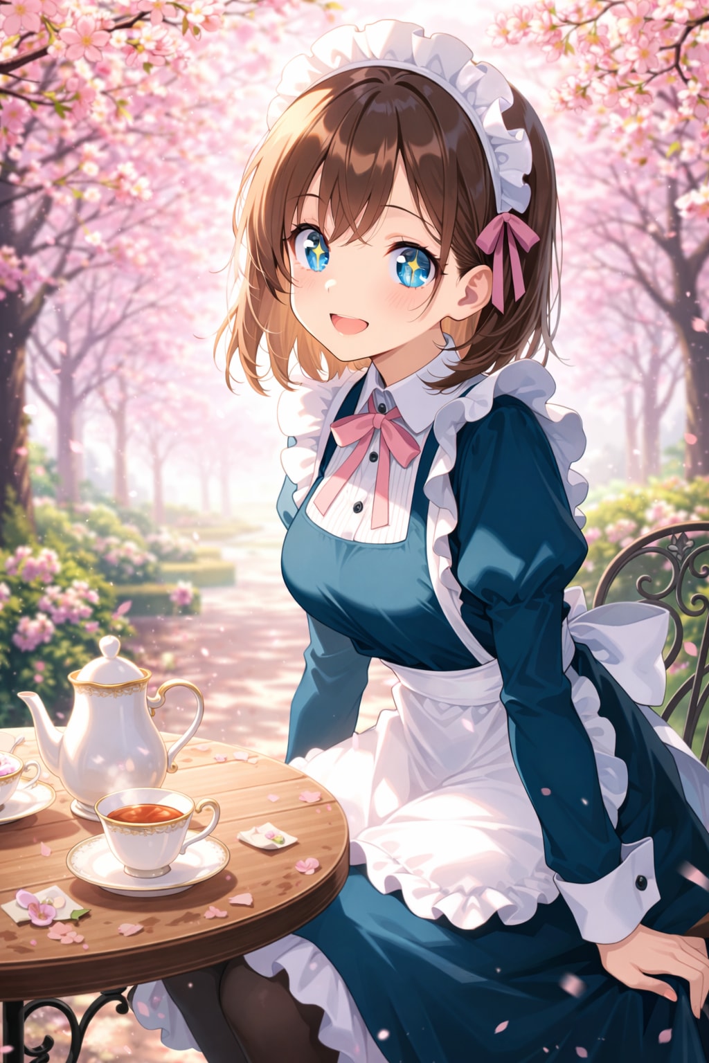 春と桜とマシロちゃん | の人気AIイラスト・グラビア