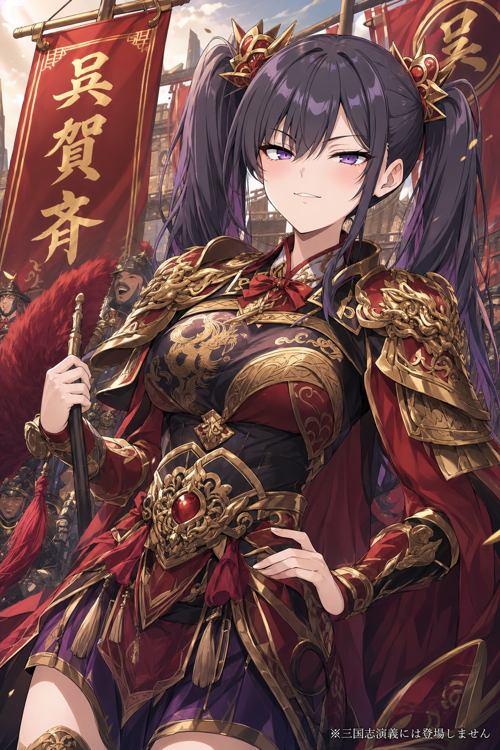 賀斉に扮する瑛子