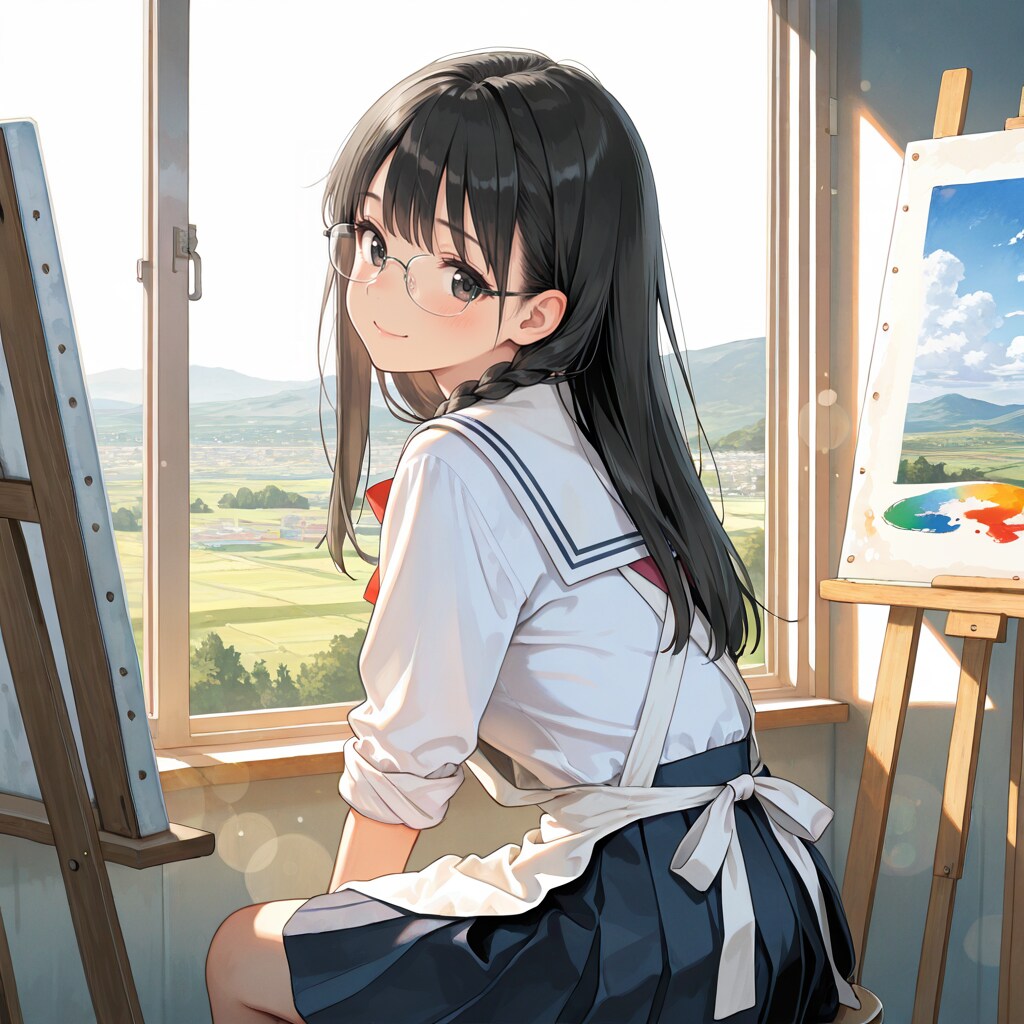 詩織ちゃん、絵が得意 | の人気AIイラスト・グラビア