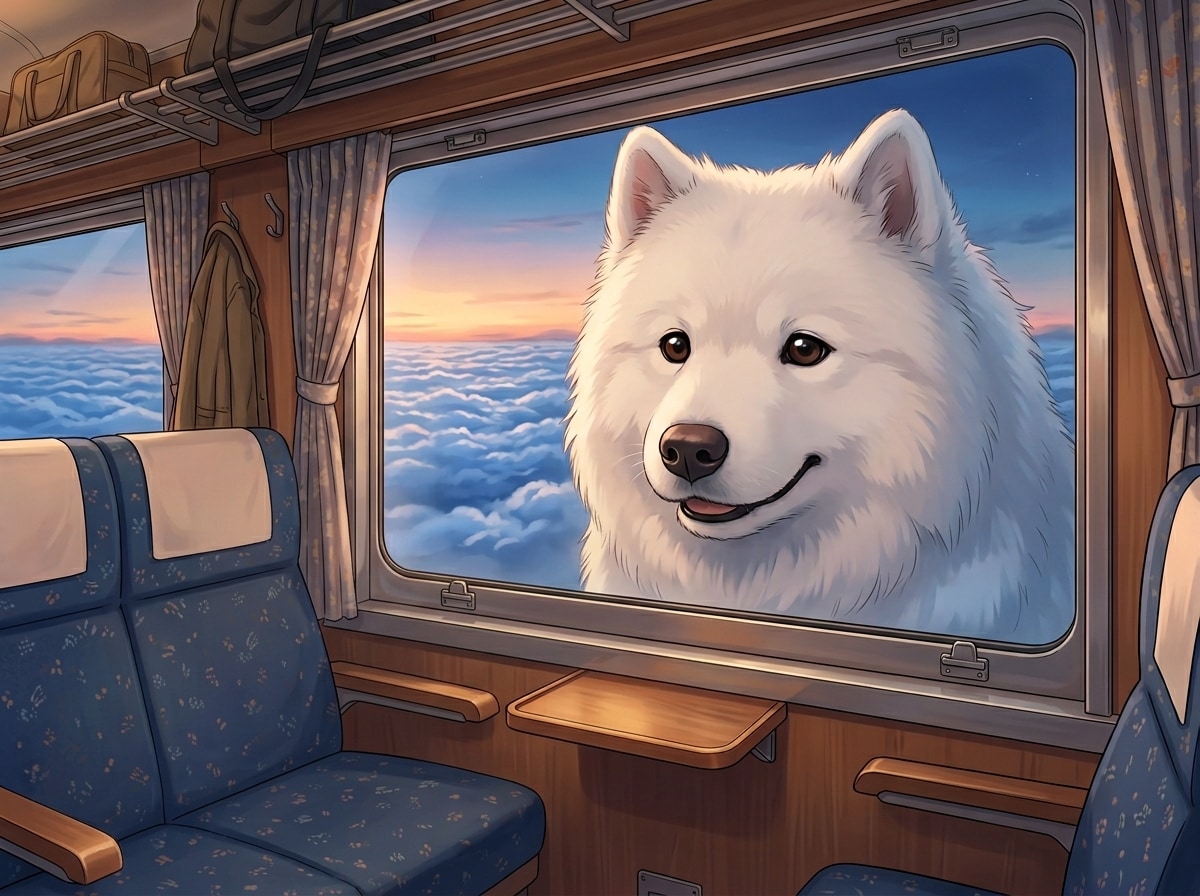 空中列車と超巨大わんちゃん | の人気AIイラスト・グラビア