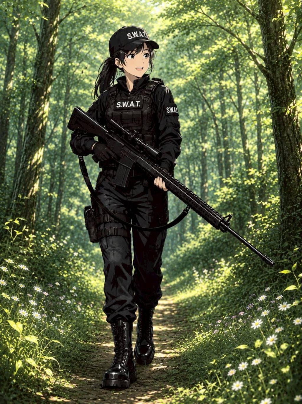 森林を守る女S.W.A.T.です