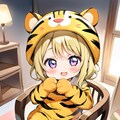 椅子に座る虎娘ちゃん 2枚目