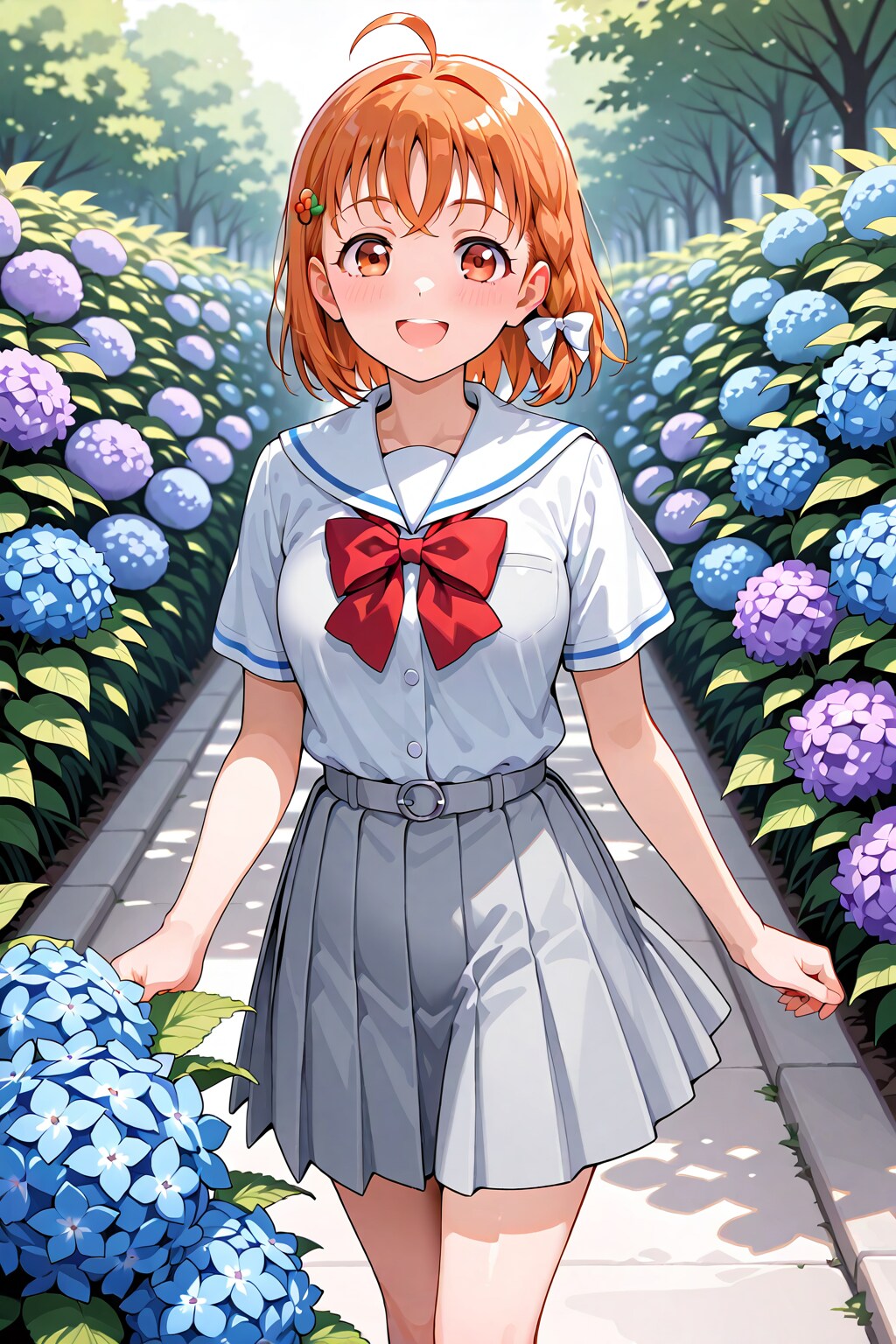 紫陽花と千歌ちゃん