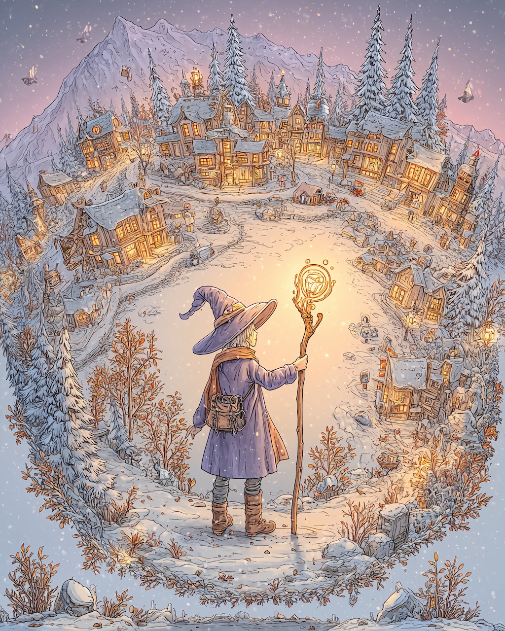 雪降る魔法の町へ