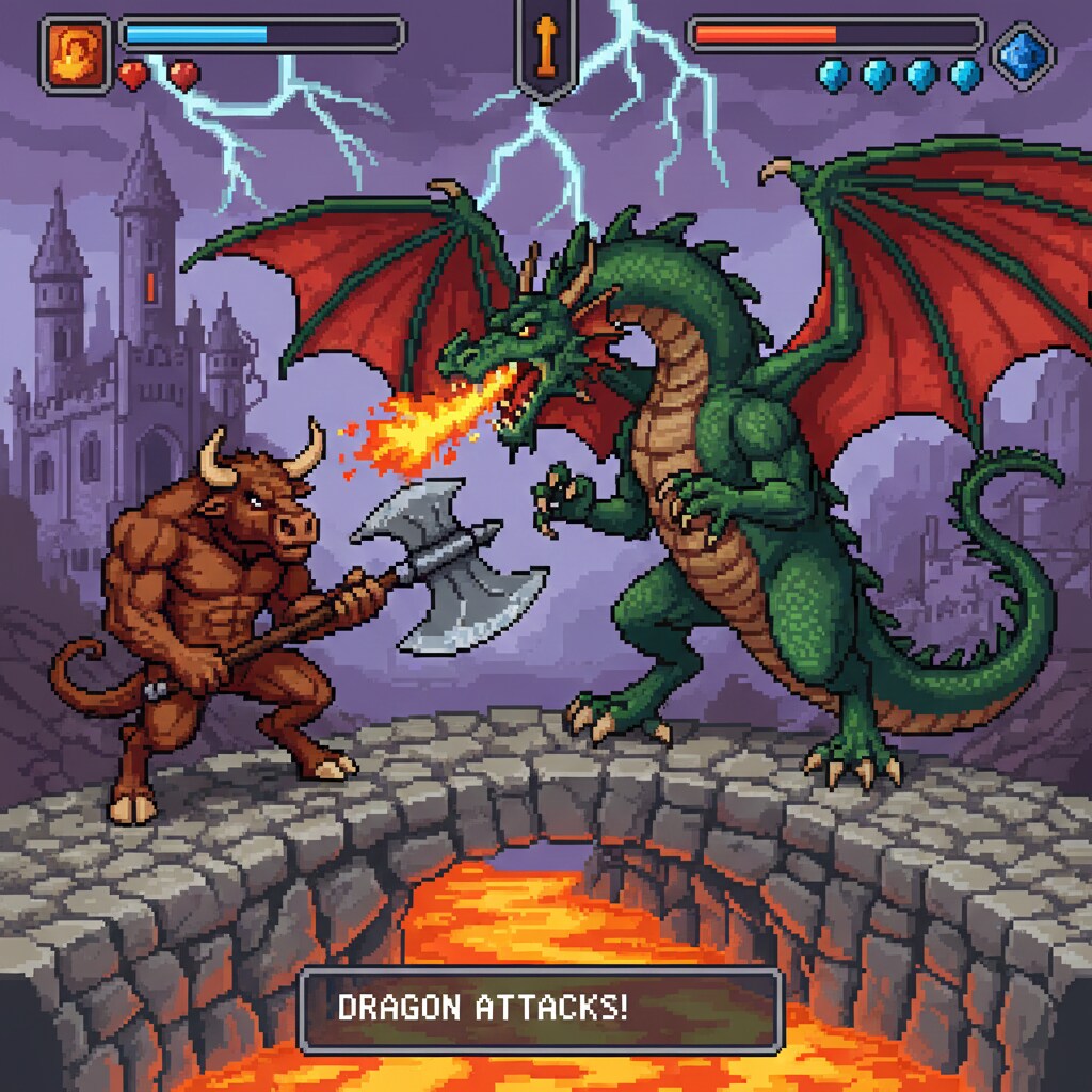 Dragon vs Minotaur