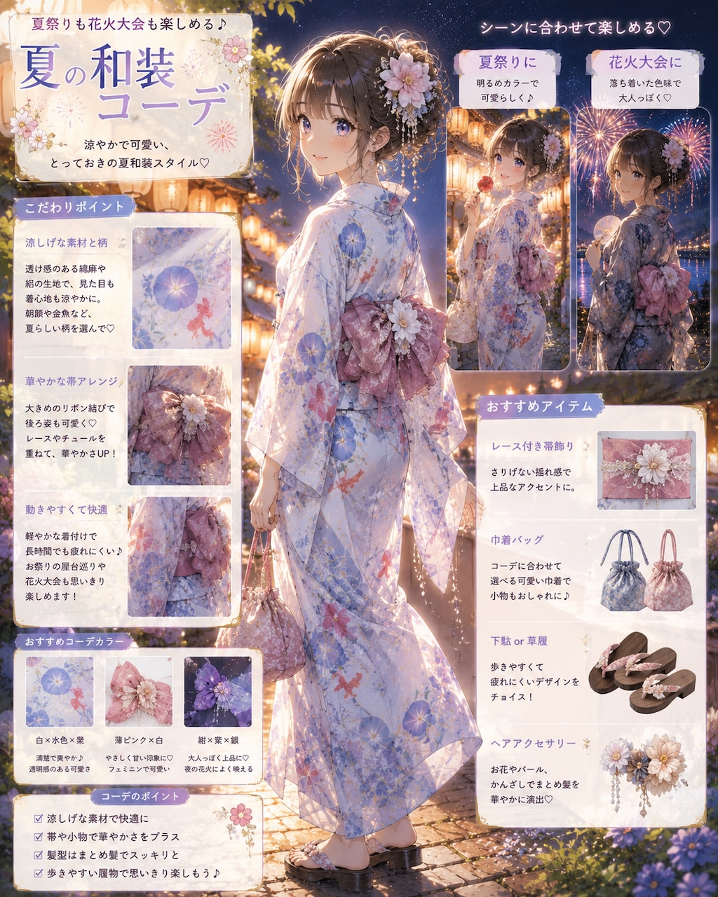 夏の和装コーデ