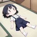 畳の上で横になる 3枚目