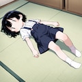 畳の上で横になる 5枚目