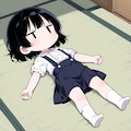 畳の上で横になる 2枚目