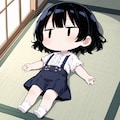 畳の上で横になる 6枚目