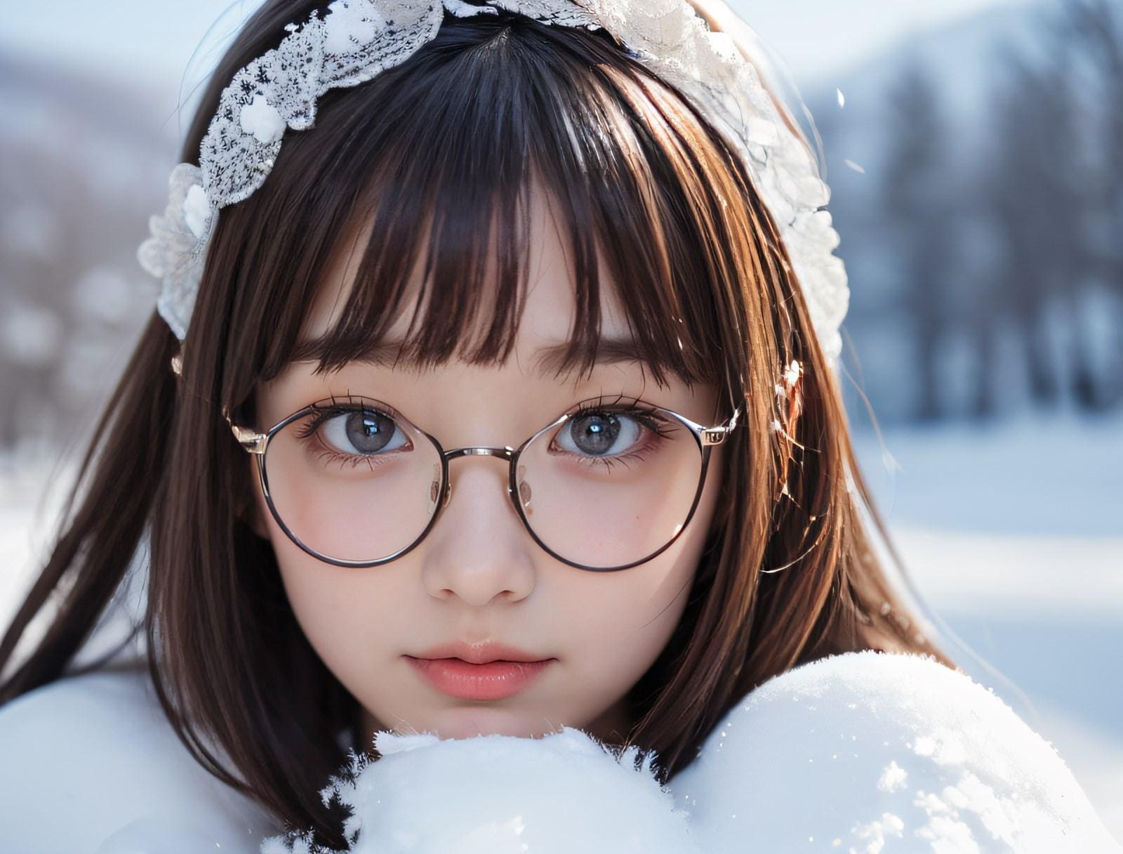 雪山の少女