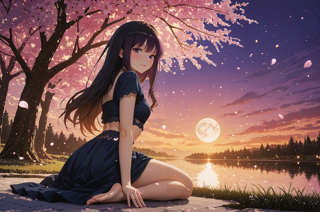 夕暮れから夜へ