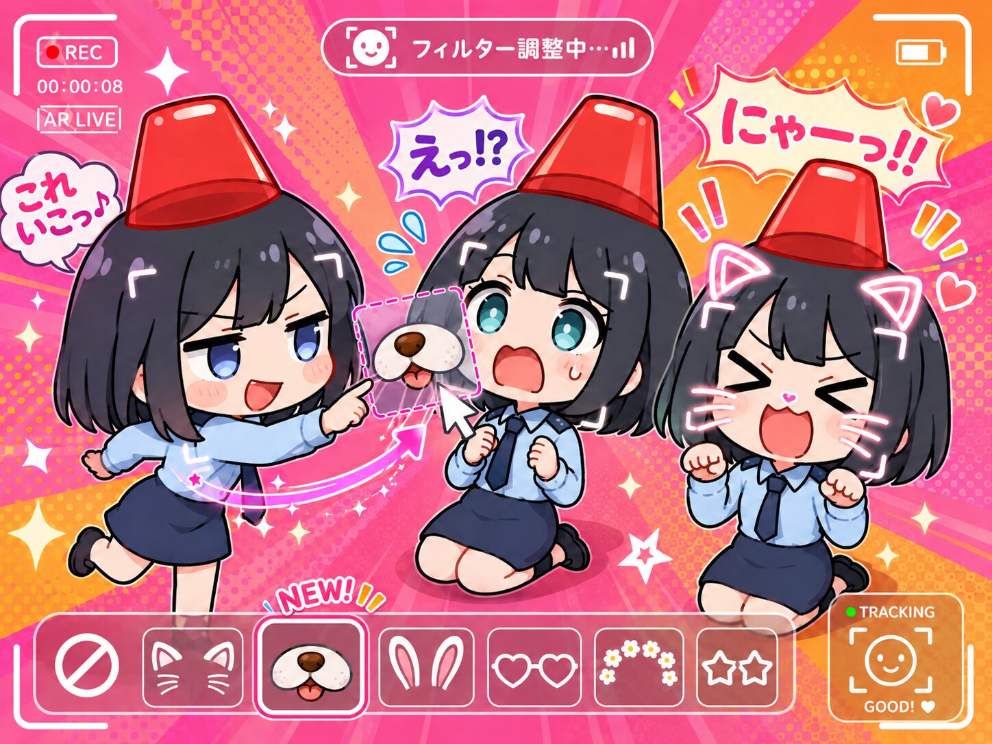 自撮りアプリで盛るのです！