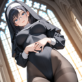 修道服xレオタード #有圀舞 6枚目