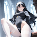修道服xレオタード #有圀舞 3枚目