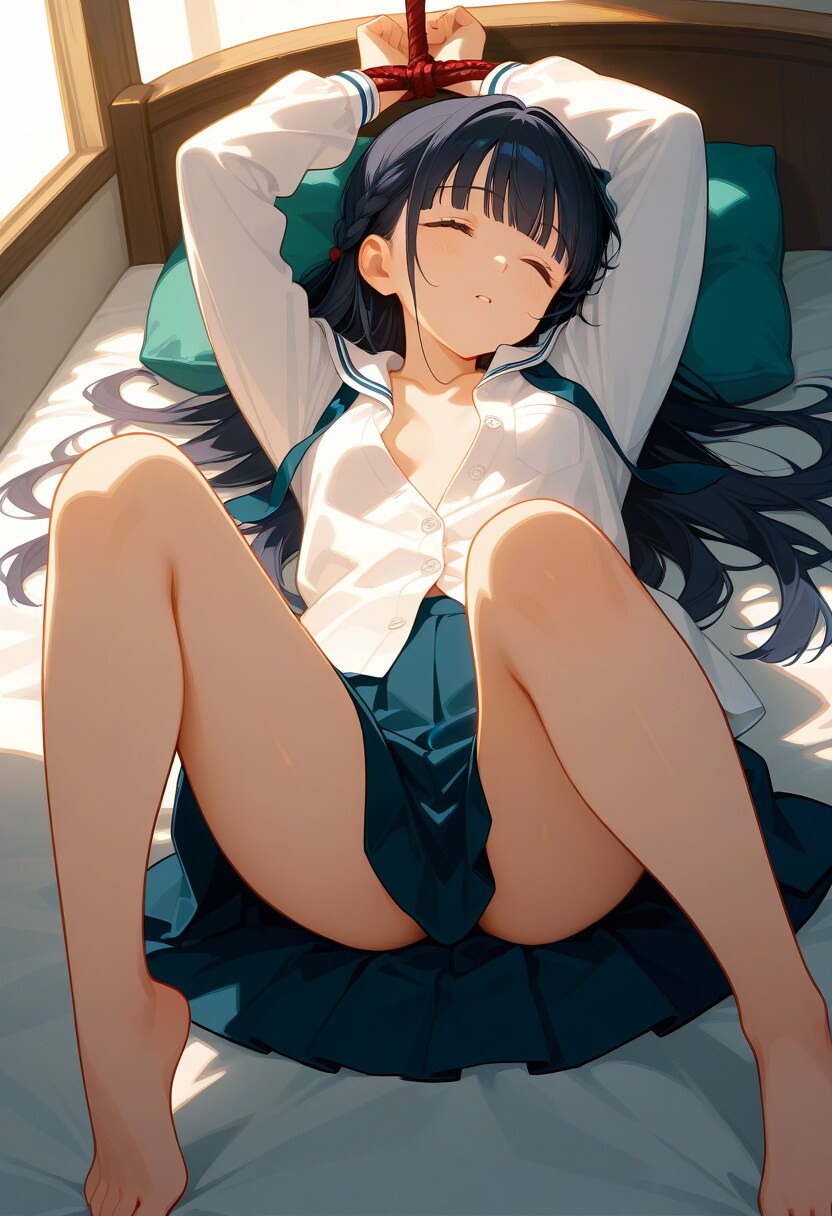 On the bed(制服少女)(R-15)(4)