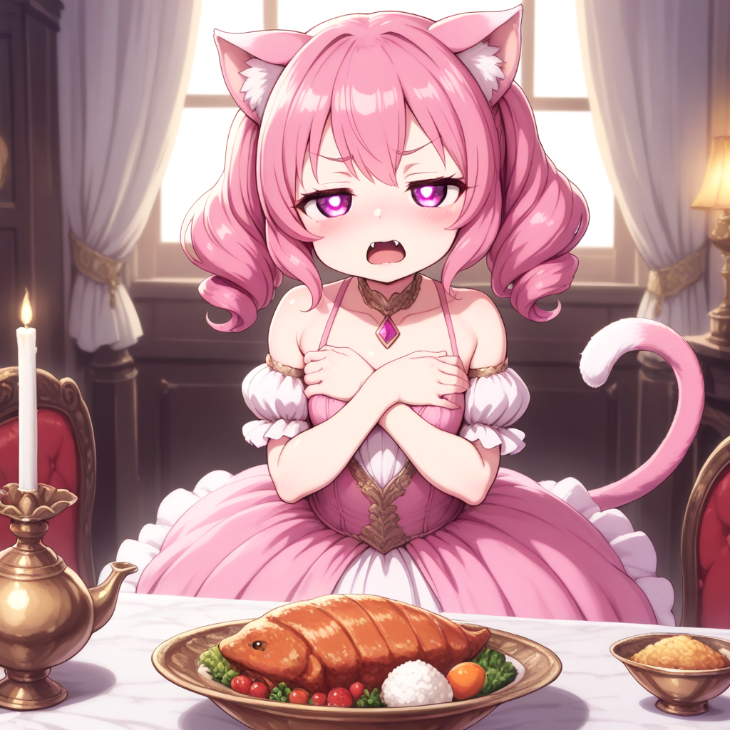 はぁ～。わたくし、今日はちゅーるか猫缶でと申しましたわよねぇ！！