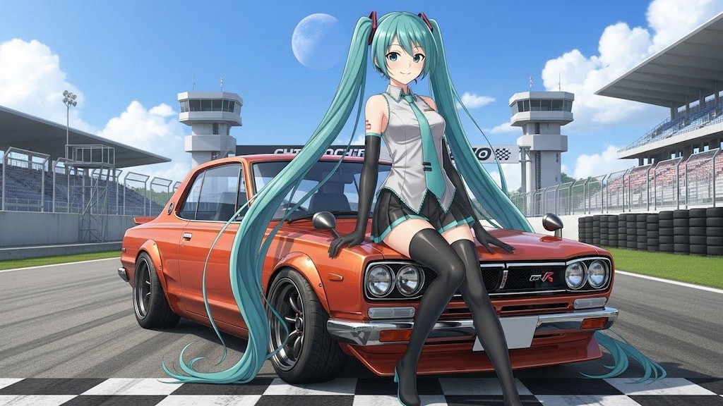 初音ミクとスカイライン2000GT-R