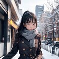 雪の中の制服 2枚目