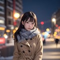 雪の中の制服 4枚目