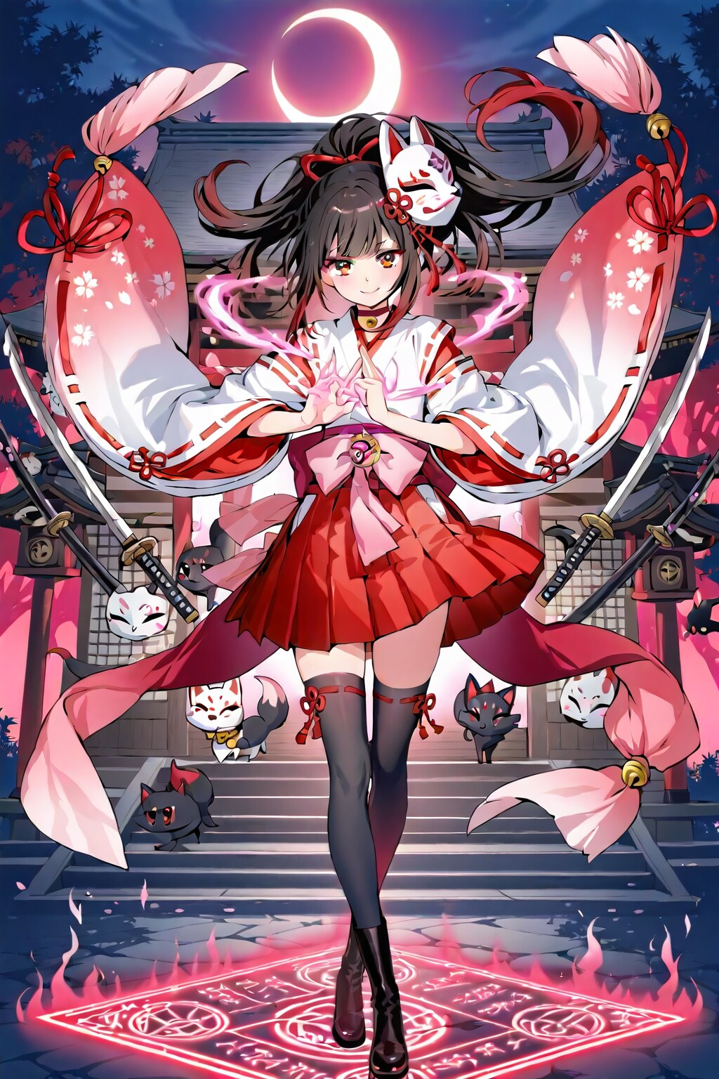 巫女系魔法少女 | の人気AIイラスト・グラビア