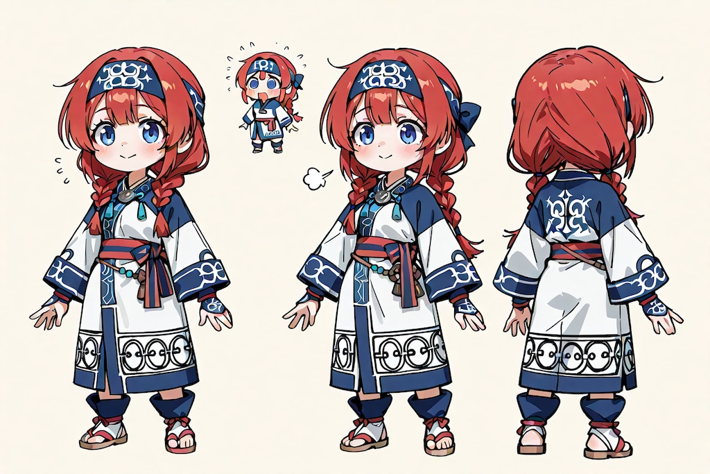 コロポックル赤髪お兄ちゃんズくんの説明書風イラスト