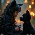 黒猫ちゃんと黒犬くん (real) 3枚目