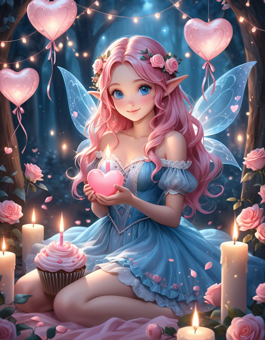 誕生日の妖精：毎日大忙しだけど　ありったけのハートを持っていくからね！ | の人気AIイラスト・グラビア