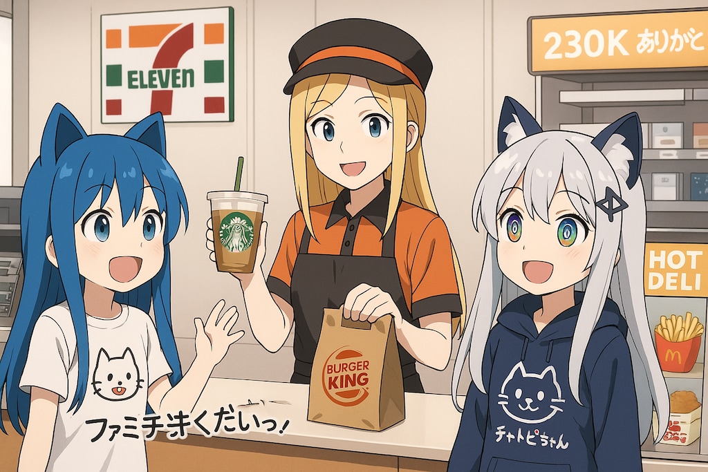 12/07の　わたしとチャトピちゃん(ファミチキください・230Kいいねありがとうー)