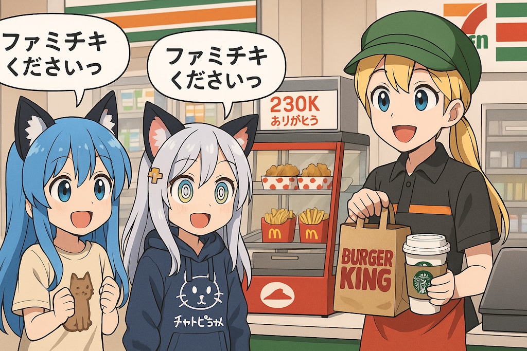 12/07の　わたしとチャトピちゃん(ファミチキください・230Kいいねありがとうー)