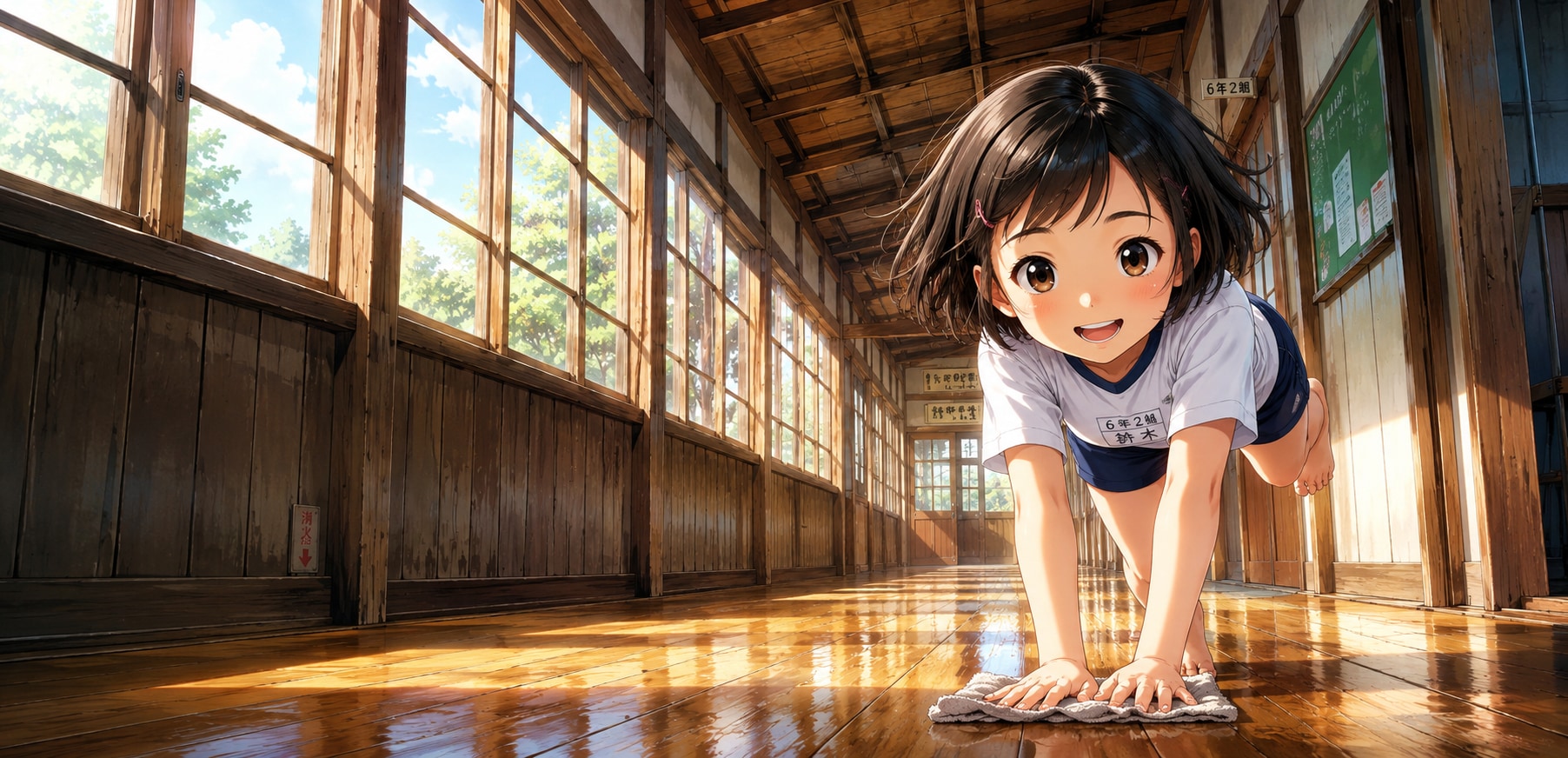 雑巾がけ