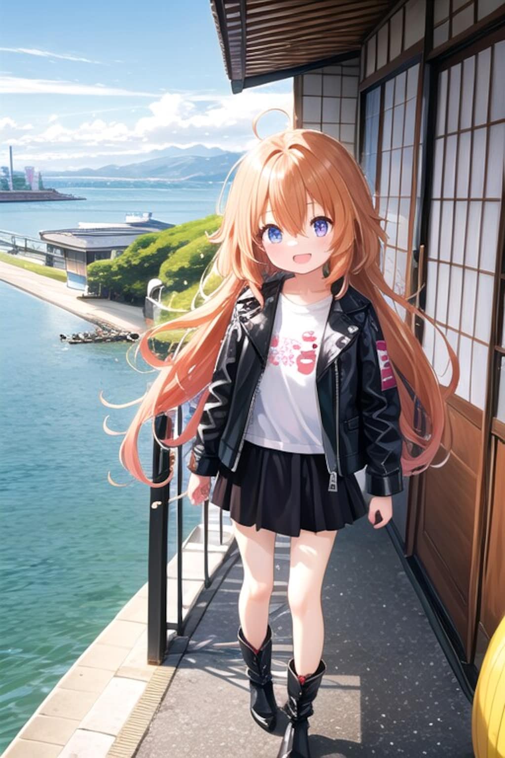 ららちゃん　浜辺の町
