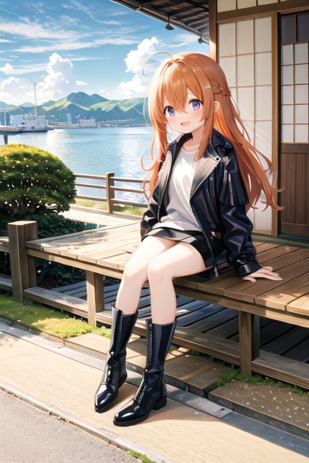 ららちゃん　浜辺の町