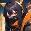 黒マスク黒髪ロング美女 6枚目